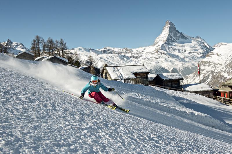 The Alps offer a variety of slopes for beginners and pros.