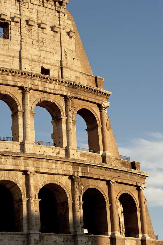 The Colosseum offers tourists an unforgettable look of the sporting past of Europe.