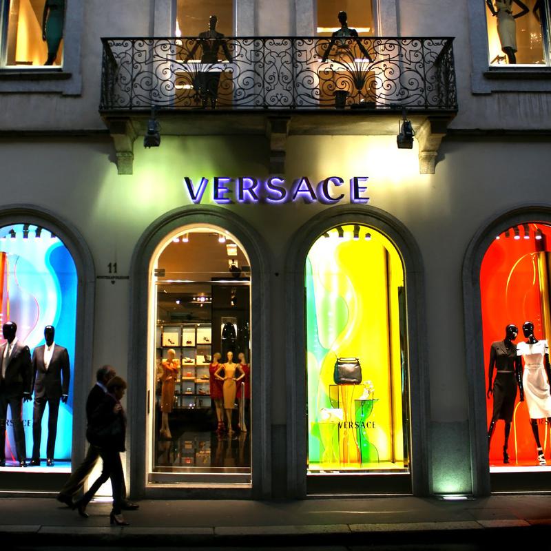 Versace boutique is located in the famous shopping street 