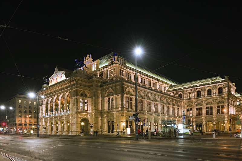 A Wiener Staatsoper, na Áustria, é um dos teatros líricos mais famosos da Europa, em funcionamento desde o século XIX.